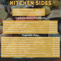 Morning Glory Farm Thanksgiving 2025 Menu