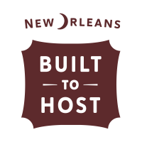 Built to Host New Orleans Cobrand Logo Stacked - Bordeaux