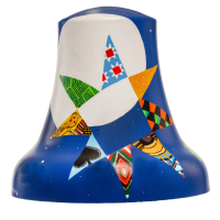 A painted mural on a bell