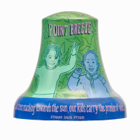 A painted mural on a bell