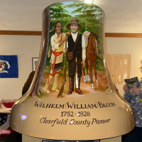 A painted mural on a bell