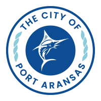 City of Port Aransas seal with a marlin in the middle