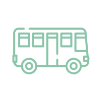Line drawing of a bus