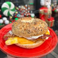 Tastecraft Breakfast Sandwich - Bacon, Egg, and Cheese Bagel.