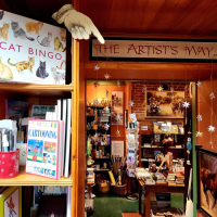 Pictures of art supplies and items that are for sale at brushstrokes in downtown Lewisburg.