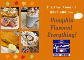 Different pumpkin desserts and breakfast treats at the American Diner