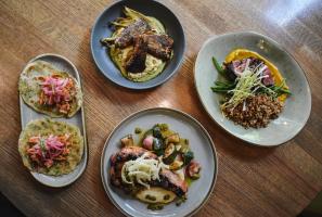 Plates of food from Gather in Omaha