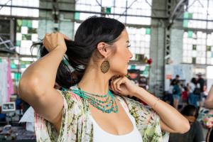 Shopping Jewelry at the Rail Yards Market