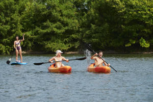 Kayaking in the lake