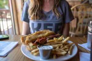 Fresh Fish Sandwich meal from Gunflint Lodge