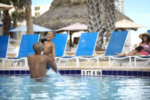 Dad Son at the Pool in Daytona Beach