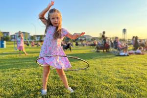 Hulahooping at Heritage Park - Grimes