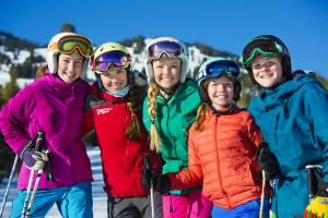 skiers mountain sports school