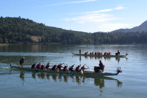 Each team raced against the clock and one other team in a 250 meter straight course