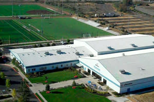 Willamalane Center for Sports and Recreation and its new fields (photo by Philip Bayles)