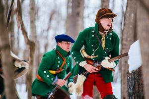 Battle on Snowshoes Reenactment February 26, 2022. Photo credit Naj Wikoff