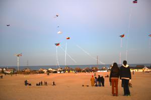 kites with lights