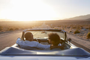 Couple in Car in Desert