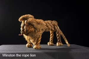 A lion made out of rope