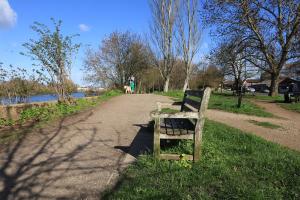 Bench on the Thames Path at Barnes
