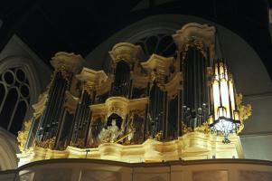 Ornate Organ at Christ Church in Downtown Rochester, NY