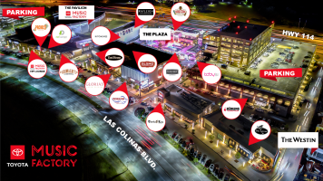 Toyota Music Factory Map