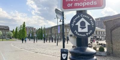 England's Coast Path Sign at Woolwich