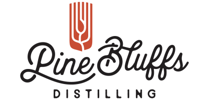 pine bluffs distilling logo