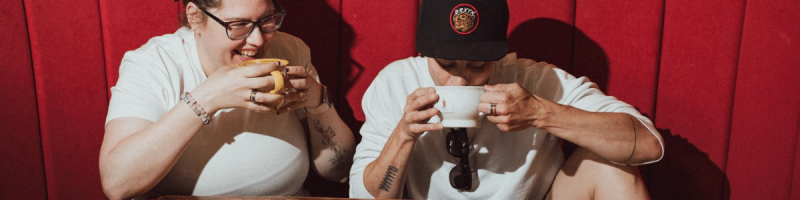 couple drinking a hot beverage