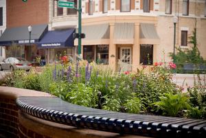 Image of streetscape in downtown Elkhart, Indiana