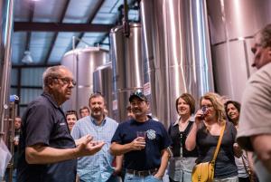 Floyd Knott conducts a tour of the brewing operations at Bayou Teche Brewing in Arnaudville, La., on Saturday, March 5, 2016