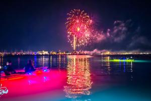Fireworks over the Water with Glow Row