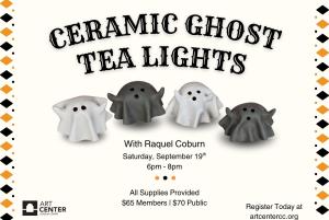 Ceramic Ghost Tea Lights with Raquel Coburn