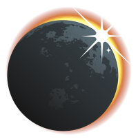 Partial solar eclipse graphic