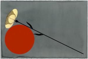 MarSha Yi Robinson, When All There Is Left Is A Longing, 2024. Ink and acrylic on cotton paper. 40x60” unframed