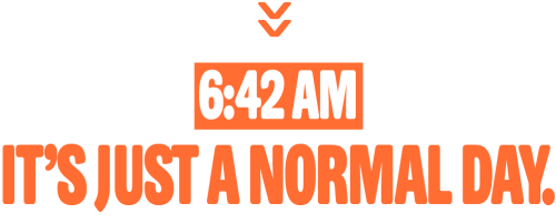 Text that says it's just a normal day.