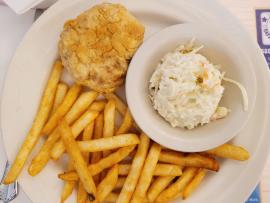 Fish, fries, and slaw at Brother's Fish House in Port Charlotte