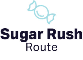 Image of candy. Text reading "Sugar Rush Route".
