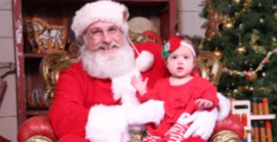 Santa with baby girl