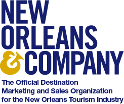 Logotipo& da empresa de Nova Orleans empilhado 2 cores - Etiqueta de vendas DMO