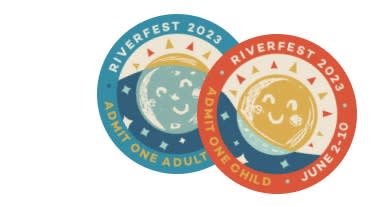 Riverfest buttons for 2023