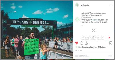 Pelotonia Insta Tag