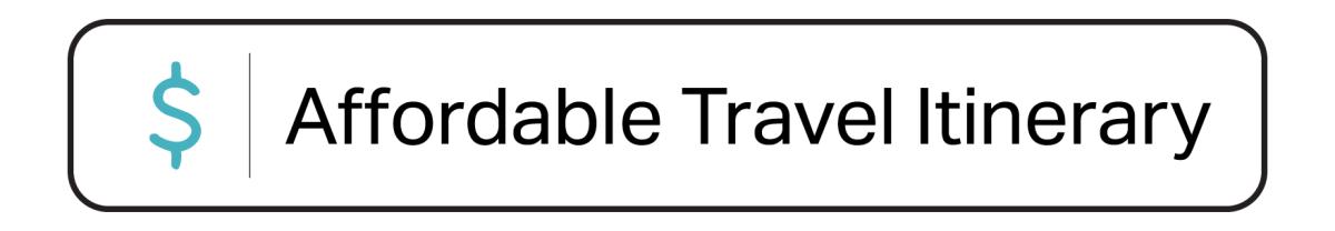 $ Affordable Adventurer Itinerary