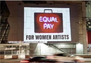 Michele Pred, Equal Pay (2025). Projection on San Francisco Federal Building