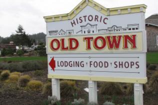 Historic Old Town Sign by Travel Lane County