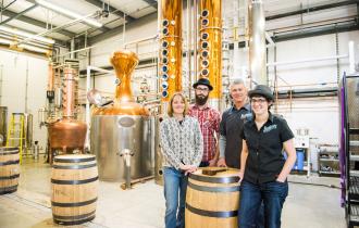 A backstage tour at Backwards Distillery