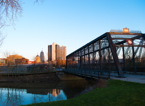 Wells Street Bridge at Sunset