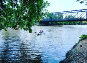 St. Mary's River Kayaking - Wells Street Bridge in Fort Wayne, Indiana