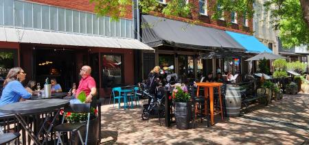 patio dining in downtown McKinney