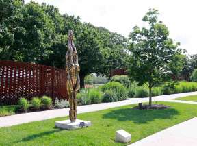 Knife Man Sculpture by John Silk Deckard at Wichita Art Museum's Art Garden